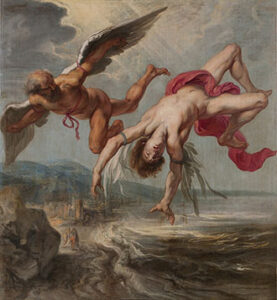 The fall of Daedalus and Icarus