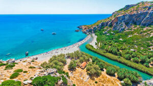 Preveli beach, south of Rethymnon