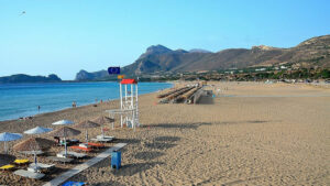 Plage de Falasarna, à l'ouest de la Crète