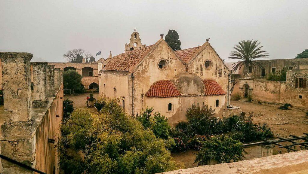 Monastère de Arkadi, sud de Rethymnon, en Crète