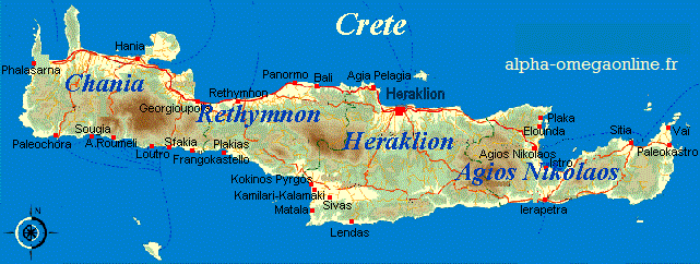 Crete, carte Crète