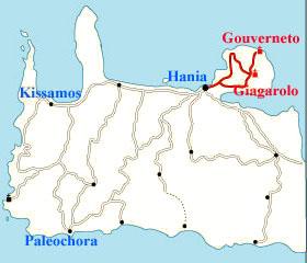 Map of Akrotiri, Chania