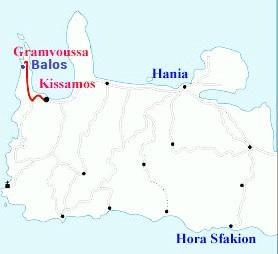 Map of Balos and Gramvousa