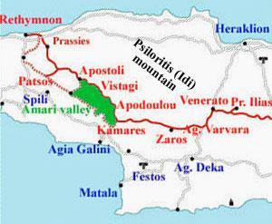 Map of Crete Map of Heraklion, Crete