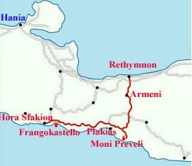 Map of Rethymnon