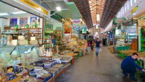 Chania, covered market stalls