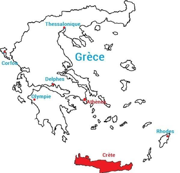 Carte de Grèce et de Crète