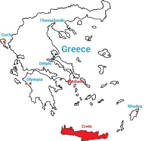 Χάρτης Ελλάδας και Κρήτης