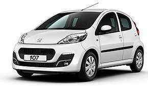 Rent a car in Crete and Greece. Group A, Peugeot 107