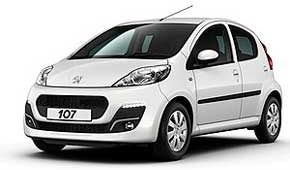 Rent a Peugeot 107 city car in Crete